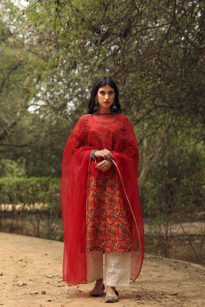 Ruby Yellow Anarkali Set - Georgette Anarkali Pant Set - Gulabo Jaipur